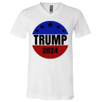 Trump 2024 Star Logo V-Neck T-Shirt