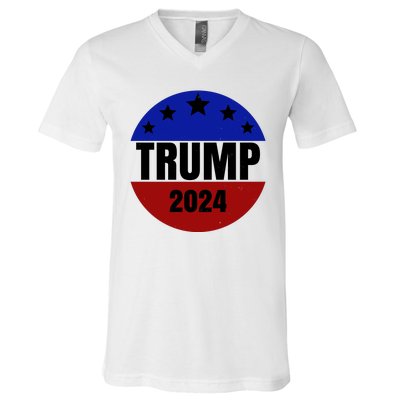 Trump 2024 Star Logo V-Neck T-Shirt