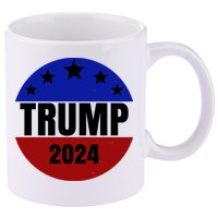 Trump 2024 Star Logo 11oz C Handle Ceramic Mug