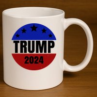 Trump 2024 Star Logo 11oz C Handle Ceramic Mug