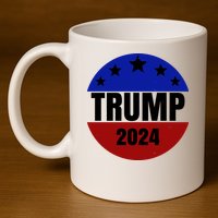 Trump 2024 Star Logo 11oz C Handle Ceramic Mug