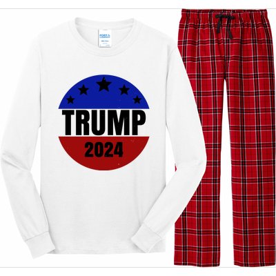 Trump 2024 Star Logo Long Sleeve Pajama Set