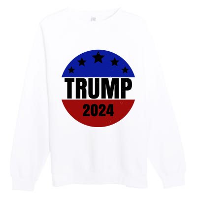 Trump 2024 Star Logo Premium Crewneck Sweatshirt