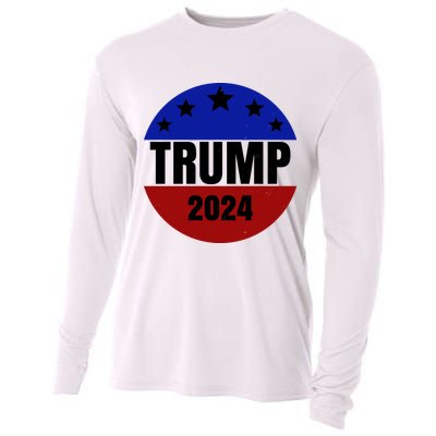 Trump 2024 Star Logo Cooling Performance Long Sleeve Crew