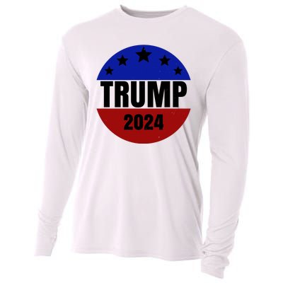 Trump 2024 Star Logo Cooling Performance Long Sleeve Crew