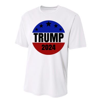 Trump 2024 Star Logo Performance Sprint T-Shirt