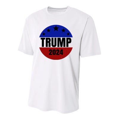 Trump 2024 Star Logo Youth Performance Sprint T-Shirt