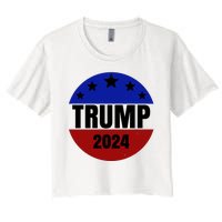 Trump 2024 Star Logo Women's Crop Top Tee