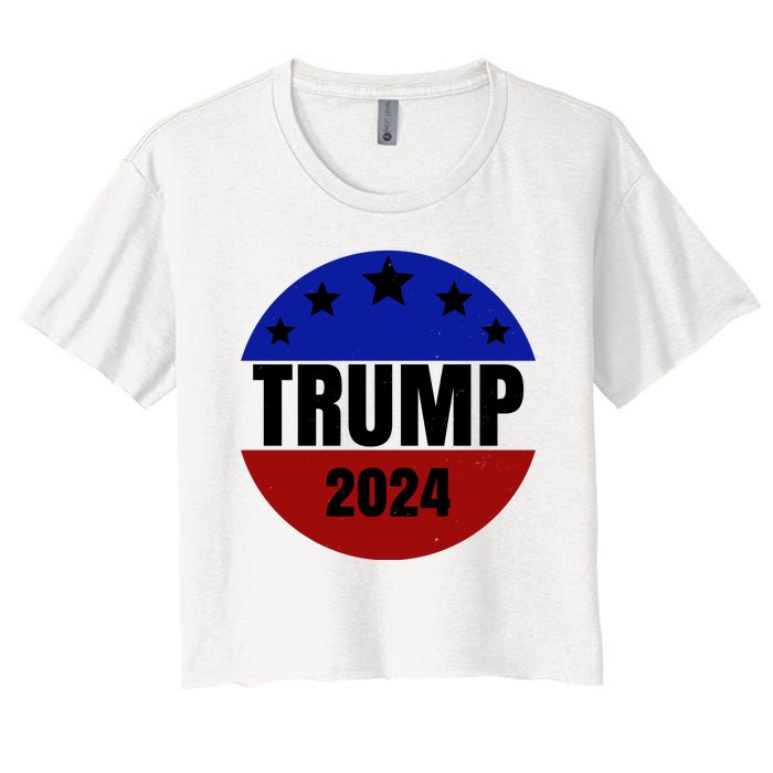 Trump 2024 Star Logo Women's Crop Top Tee