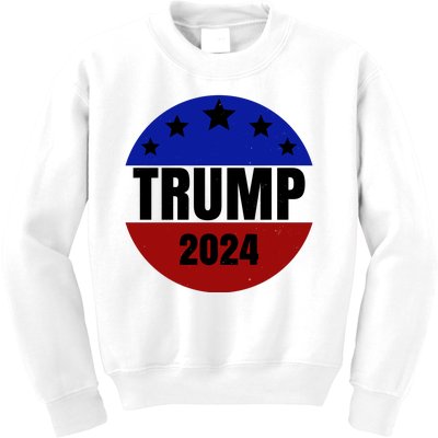 Trump 2024 Star Logo Kids Sweatshirt