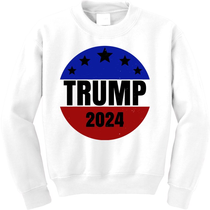 Trump 2024 Star Logo Kids Sweatshirt