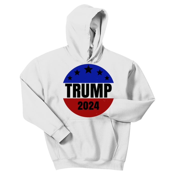 Trump 2024 Star Logo Kids Hoodie