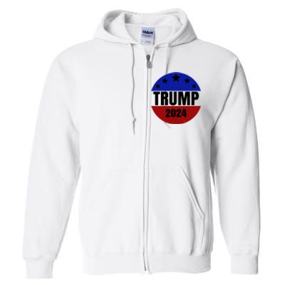 Trump 2024 Star Logo Full Zip Hoodie