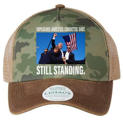 Trump 2024 Still Standing Legacy Tie Dye Trucker Hat