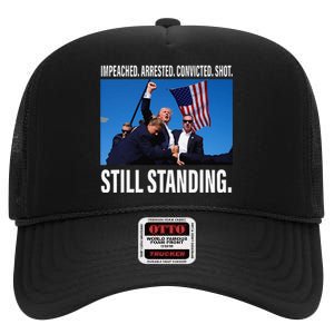 Trump 2024 Still Standing High Crown Mesh Back Trucker Hat