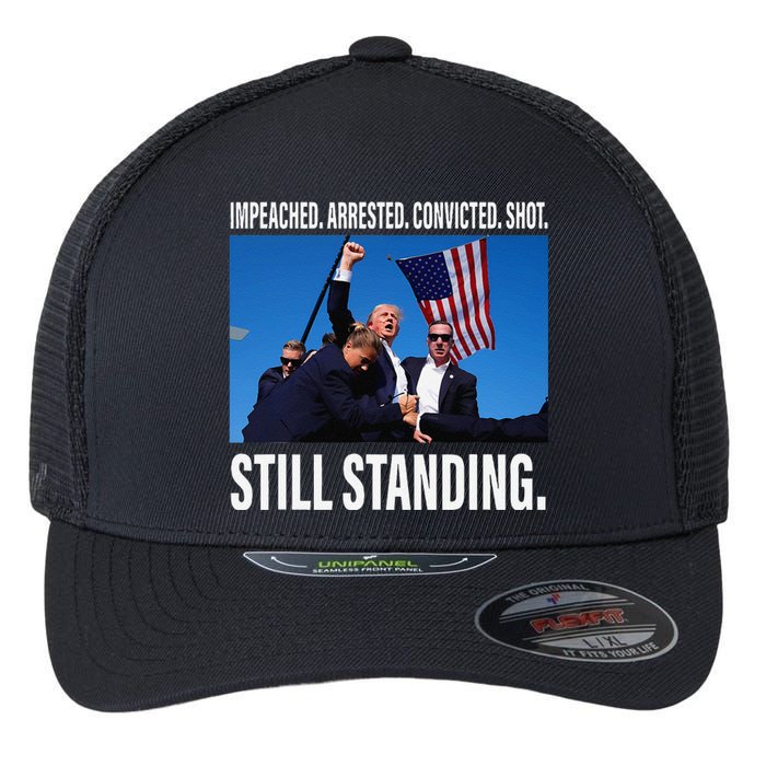 Trump 2024 Still Standing Flexfit Unipanel Trucker Cap