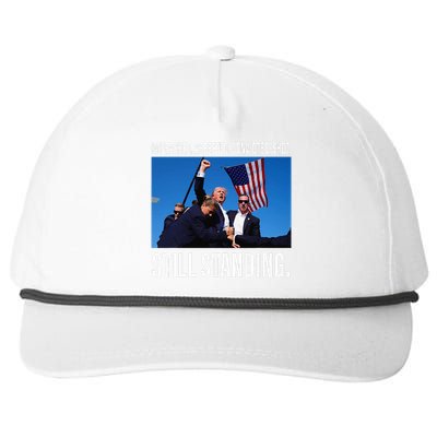 Trump 2024 Still Standing Snapback Five-Panel Rope Hat