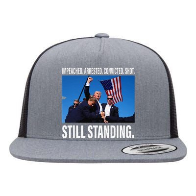 Trump 2024 Still Standing Flat Bill Trucker Hat