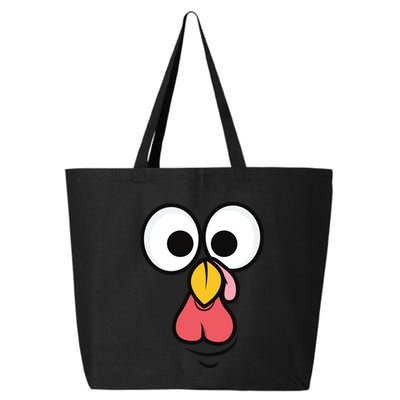 Thanksgiving 2019 Scary Turkey Face Gift 25L Jumbo Tote