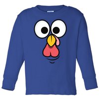 Thanksgiving 2019 Scary Turkey Face Gift Toddler Long Sleeve Shirt