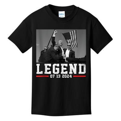 Trump 2024 Shooting President Legend Kids T-Shirt