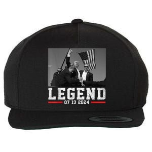 Trump 2024 Shooting President Legend Trump Rally Pa 2024 Wool Snapback Cap