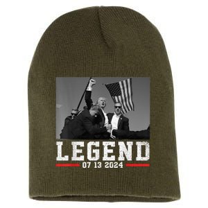 Trump 2024 Shooting President Legend Trump Rally Pa 2024 Short Acrylic Beanie