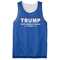 Trump 2024 Save America Again Trump Return 2024 Meaningful Gift Mesh Reversible Basketball Jersey Tank