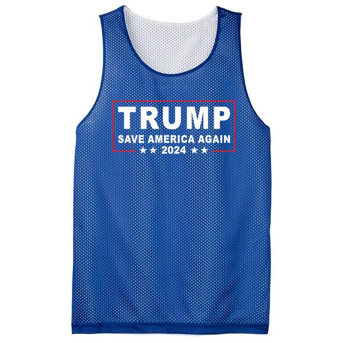 Trump 2024 Save America Again Trump Return 2024 Meaningful Gift Mesh Reversible Basketball Jersey Tank