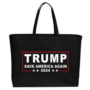 Trump 2024 Save America Again Trump Return 2024 Meaningful Gift Cotton Canvas Jumbo Tote