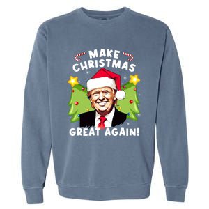 Trump 2024 Santa Hat Make Christmas Great Again Gift Garment-Dyed Sweatshirt