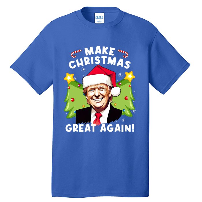 Trump 2024 Santa Hat Make Christmas Great Again Gift Tall T-Shirt