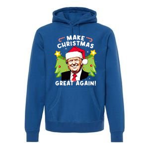 Trump 2024 Santa Hat Make Christmas Great Again Gift Premium Hoodie