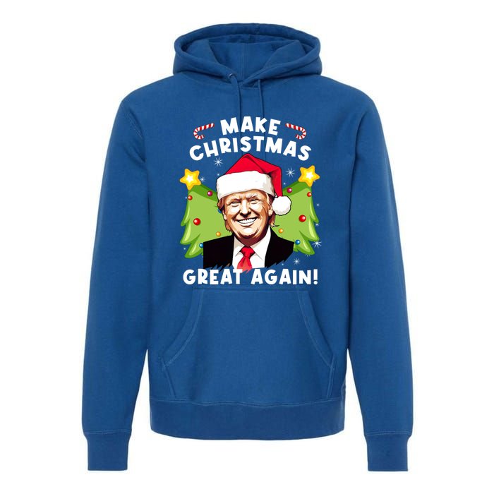 Trump 2024 Santa Hat Make Christmas Great Again Gift Premium Hoodie