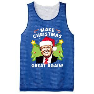 Trump 2024 Santa Hat Make Christmas Great Again Gift Mesh Reversible Basketball Jersey Tank