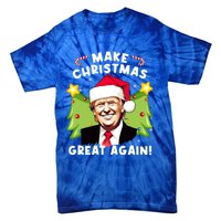 Trump 2024 Santa Hat Make Christmas Great Again Gift Tie-Dye T-Shirt