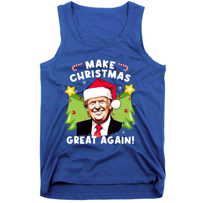 Trump 2024 Santa Hat Make Christmas Great Again Gift Tank Top