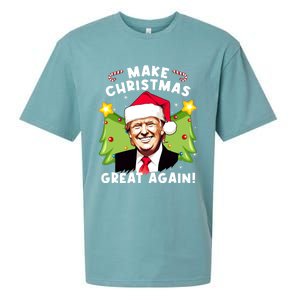 Trump 2024 Santa Hat Make Christmas Great Again Gift Sueded Cloud Jersey T-Shirt