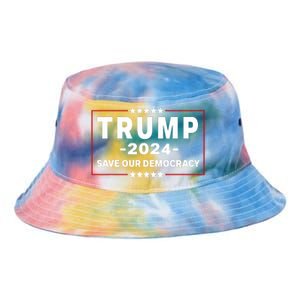 Trump 2024 Save Our Democracy Voting Political Design Tie Dye Newport Bucket Hat