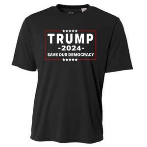 Trump 2024 Save Our Democracy Voting Political Design Cooling Performance Crew T-Shirt