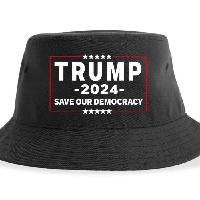 Trump 2024 Save Our Democracy Voting Political Design Sustainable Bucket Hat