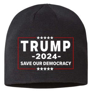 Trump 2024 Save Our Democracy Voting Political Design Sustainable Beanie