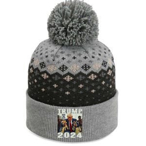 Trump 2024 Save The Cats Saying Debate Gift The Baniff Cuffed Pom Beanie