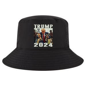 Trump 2024 Save The Cats Saying Debate Gift Cool Comfort Performance Bucket Hat