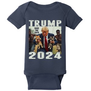 Trump 2024 Save The Cats Saying Debate Gift Baby Bodysuit