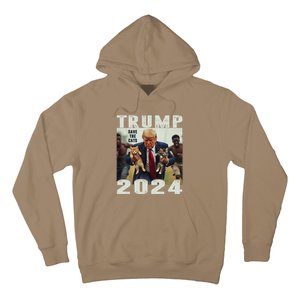 Trump 2024 Save The Cats Saying Debate Gift Hoodie