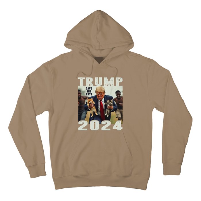 Trump 2024 Save The Cats Saying Debate Gift Hoodie