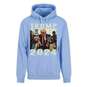 Trump 2024 Save The Cats Saying Debate Gift Unisex Surf Hoodie