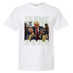 Trump 2024 Save The Cats Saying Debate Gift Garment-Dyed Heavyweight T-Shirt