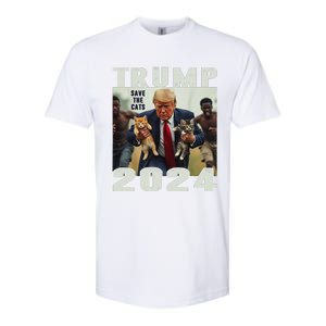 Trump 2024 Save The Cats Saying Debate Gift Softstyle CVC T-Shirt